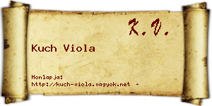 Kuch Viola névjegykártya